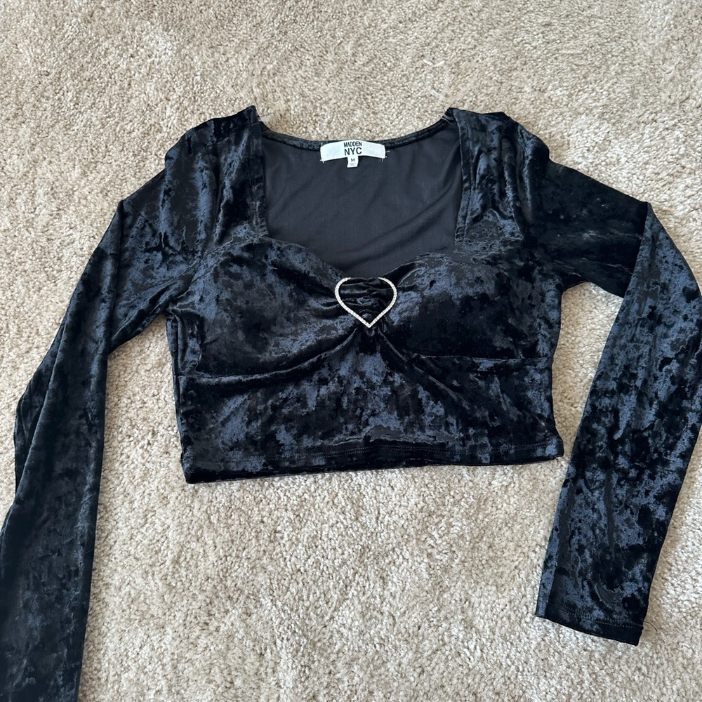 Black crop top.